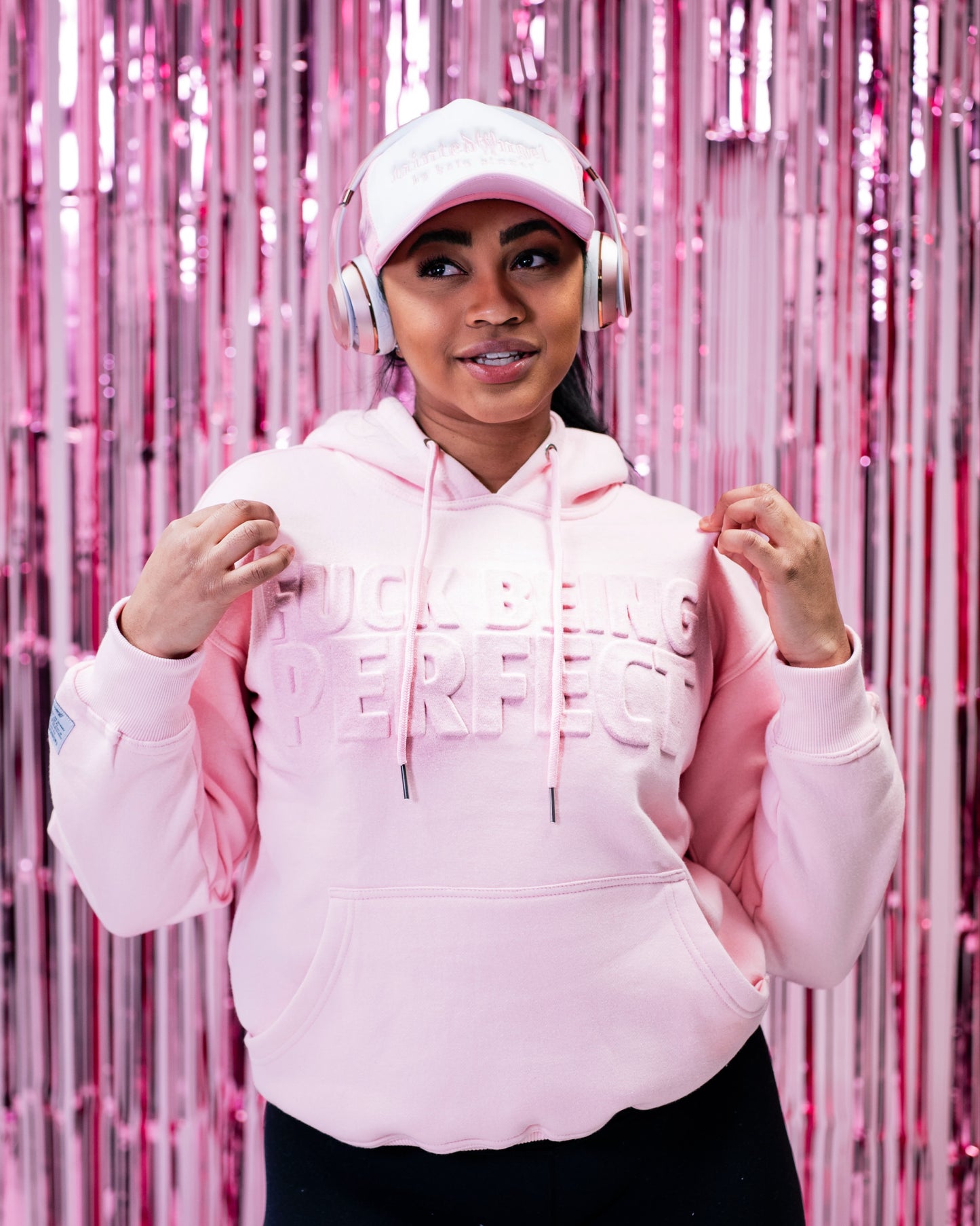 F*ck Being Perfect Bubblegum Hoodie